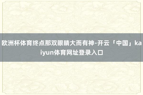 欧洲杯体育终点那双眼睛大而有神-开云「中国」kaiyun体育网址登录入口