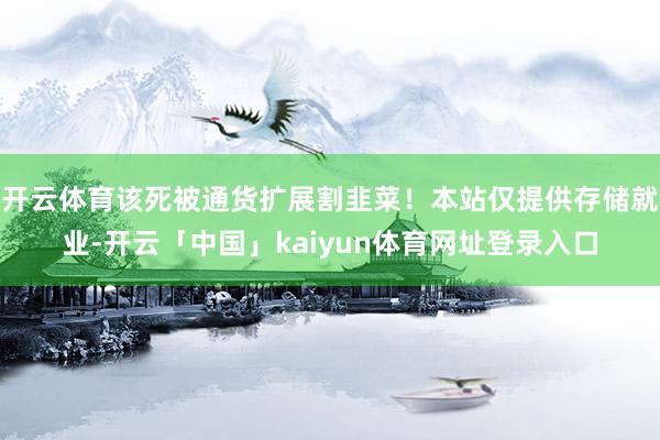 开云体育该死被通货扩展割韭菜！本站仅提供存储就业-开云「中国」kaiyun体育网址登录入口