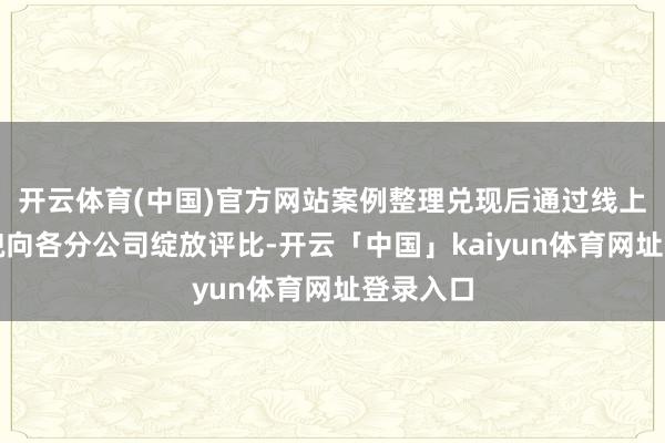 开云体育(中国)官方网站案例整理兑现后通过线上投票相貌向各分公司绽放评比-开云「中国」kaiyun体育网址登录入口