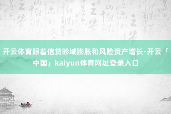 开云体育跟着信贷畛域膨胀和风险资产增长-开云「中国」kaiyun体育网址登录入口